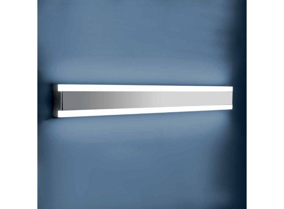 Lámpara de pared en acero inoxidable, plexiglás y aluminio con luz LED - Magneto viadurini
