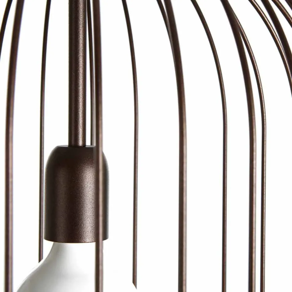 acero Lámpara de pared Ø35xh.70xL.cavo100 cm Bibiana viadurini