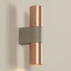 Lámpara de pared en cerámica y cobre hecha a mano en Italia - Toscot Match viadurini