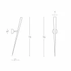 Lámpara de pared en metal pintado con LED integrado Made in Italy - Throne viadurini