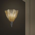 Lámpara de pared en vidrio Venecia color ámbar Made in Italy - Fabiana viadurini