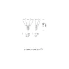 Lámpara de pared Venice Glass color ámbar Made in Italy - Fabiana viadurini