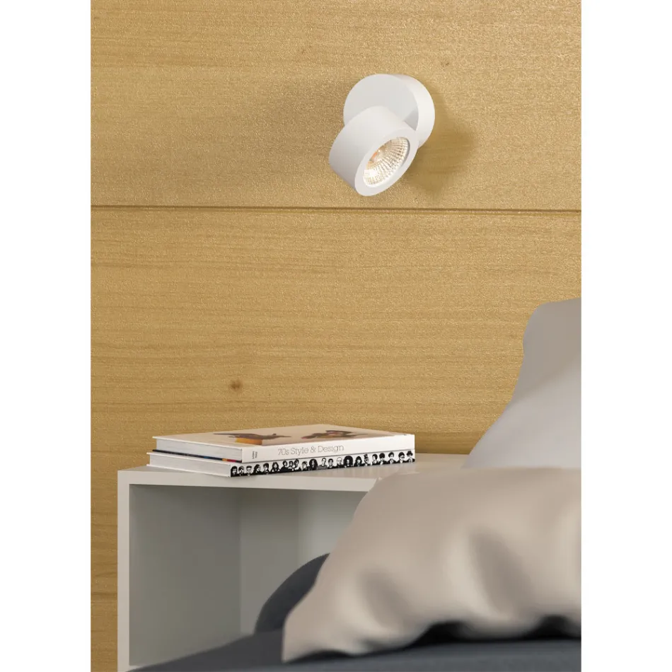 Lámpara de pared LED de 14W para interior en aluminio blanco o negro - China viadurini