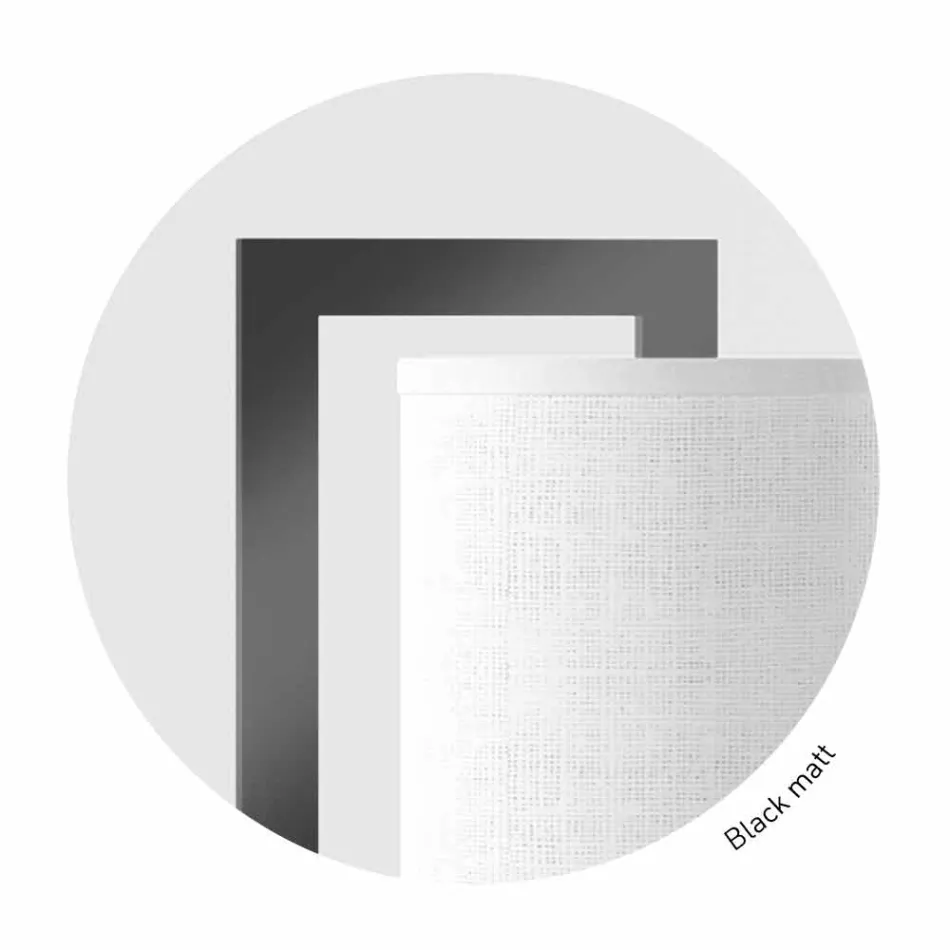 Lámpara de pared moderna de metal con pantalla de lino Made in Italy - Bali viadurini