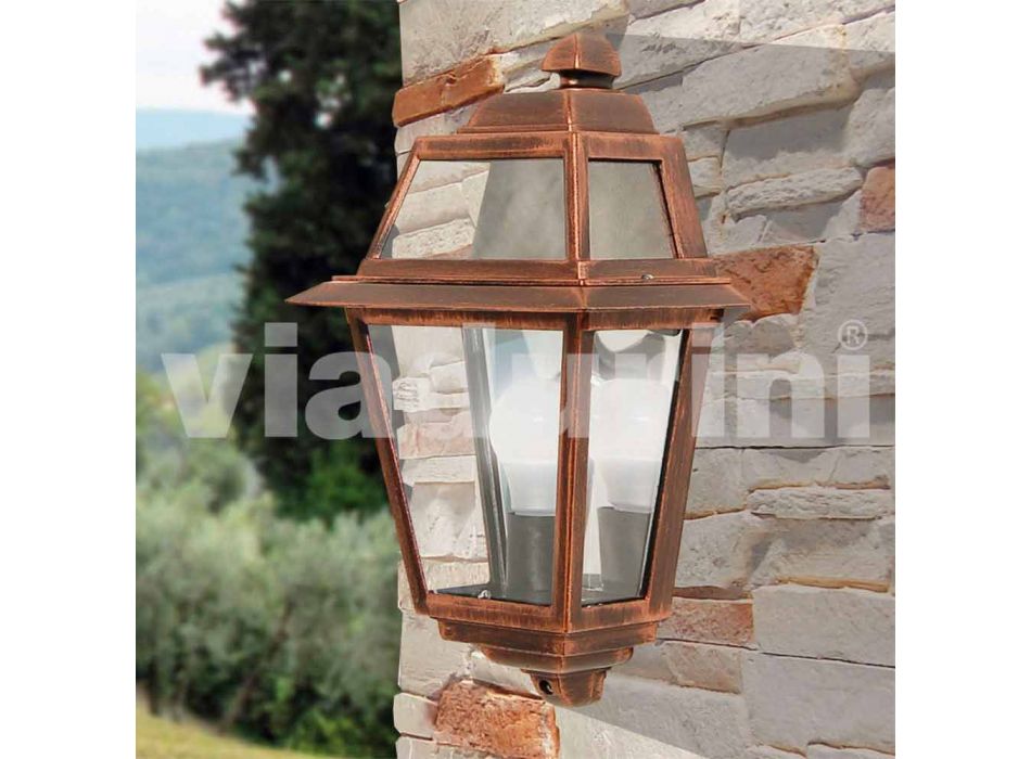 Lámpara de pared para exterior clásico fabricado en Italia, aluminio Kristel. viadurini