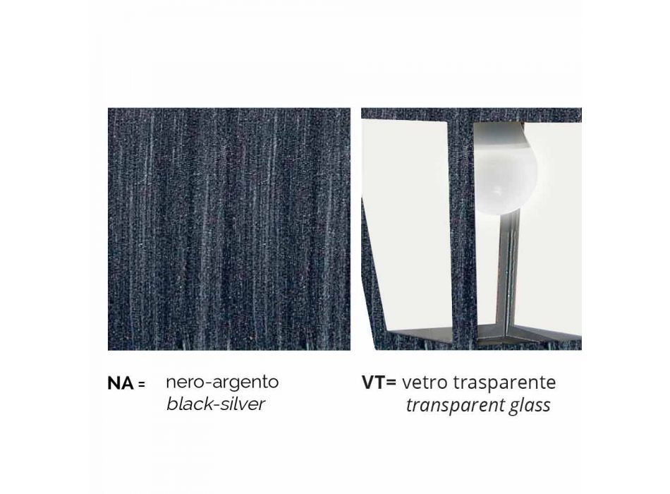 Aplique de exterior de aluminio fabricado en Italia, Kristel viadurini