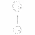 Lámpara de pared redonda moderna de polietileno Made in Italy - Slide Giotto viadurini