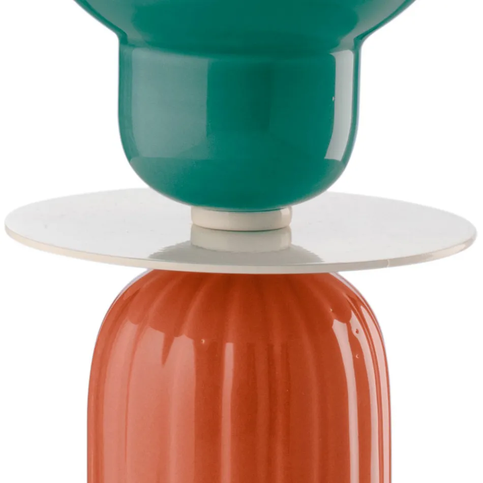 Lámpara de mesa alta de cerámica en 2 colores Made in Italy - Berimbau viadurini