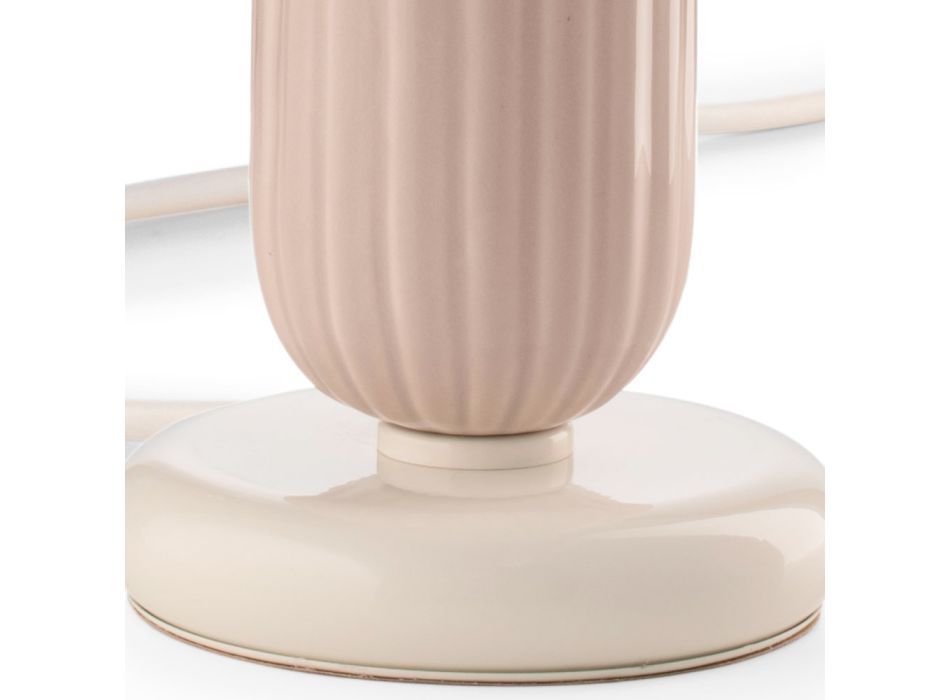 Lámpara de mesa alta de cerámica en 2 colores Made in Italy - Berimbau viadurini