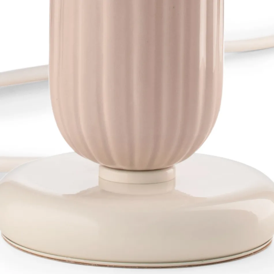 Lámpara de mesa alta de cerámica en 2 colores Made in Italy - Berimbau viadurini