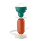 Lámpara de mesa alta de cerámica en 2 colores Made in Italy - Berimbau viadurini