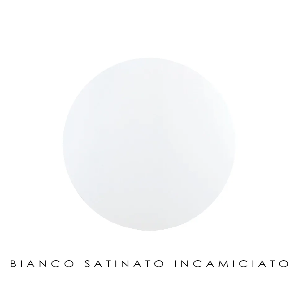 Lámpara de mesa artesanal en vidrio veneciano blanco soplado - Nieve viadurini