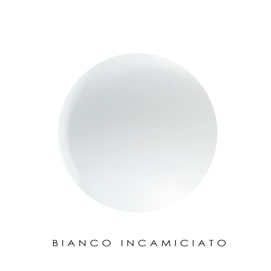 Lámpara de mesa artesanal en vidrio veneciano blanco soplado - Nieve viadurini