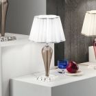 Lámpara de mesa clásica hecha a mano en vidrio y cristal - Mariangela viadurini