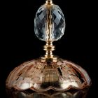 Lámpara de mesa tradicional en cristal y vidrio fino, fabricado en Italia viadurini