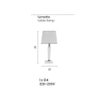 Lámpara de mesa y pantalla de vidrio hecha a mano italiana clásica - Malasia viadurini