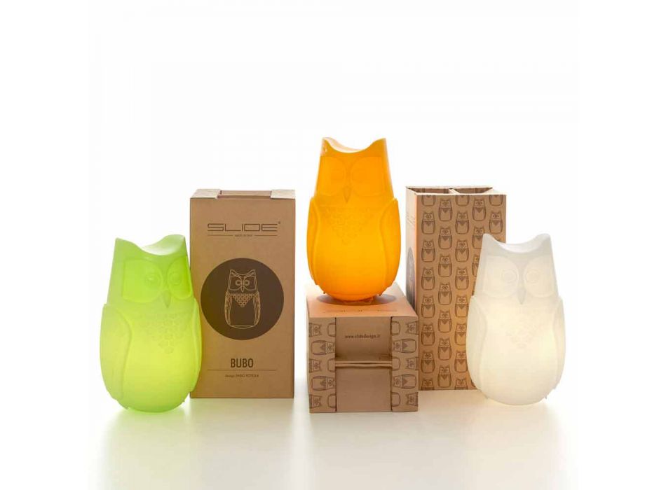 Lámpara de sobremesa Bubo color búho de diseño búho fabricada en Italia. viadurini