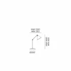 Lámpara de mesa con articulación de diseño vintage de latón y hierro - Loft de Il Fanale viadurini