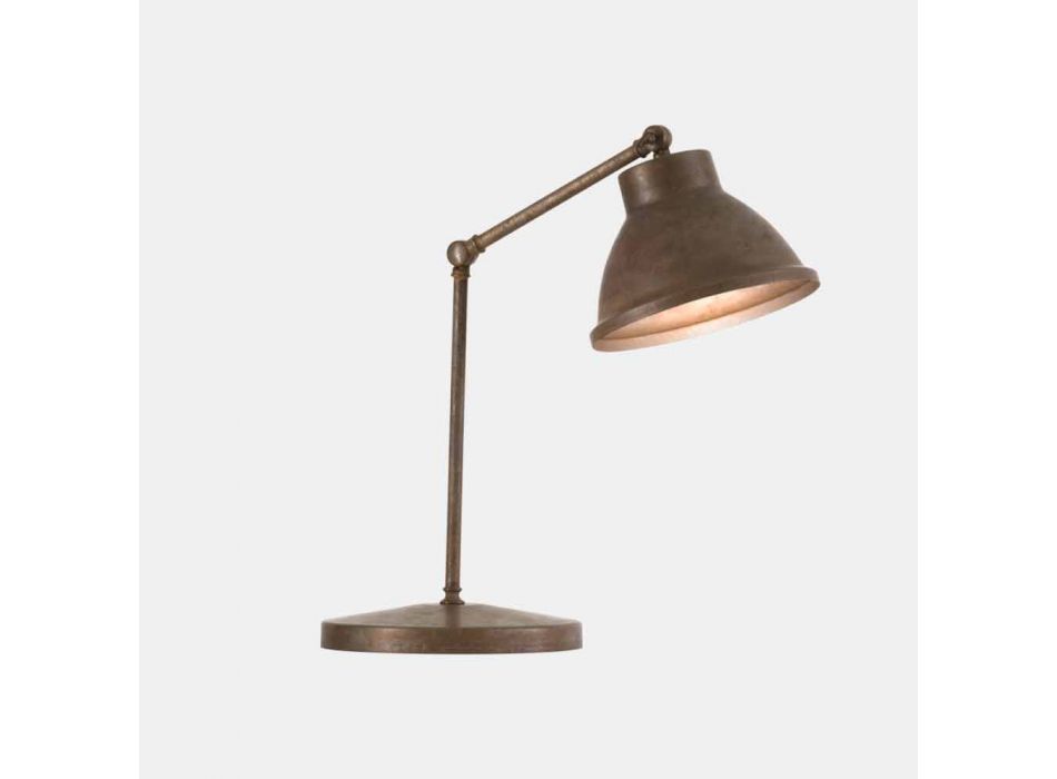 Lámpara de mesa con articulación de diseño vintage de latón y hierro - Loft de Il Fanale viadurini