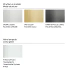 Lámpara de mesa con estructura de metal brillante Made in Italy - Donatina viadurini