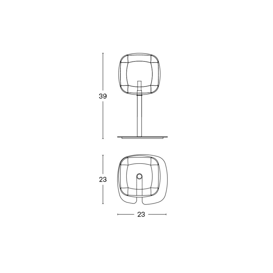 Lámpara de mesa con estructura de metal brillante Made in Italy - Donatina viadurini