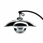 Lámpara de mesa con estructura en roble y metal Made in Italy - Lumetto viadurini