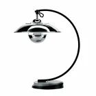 Lámpara de mesa con estructura en roble y metal Made in Italy - Lumetto viadurini