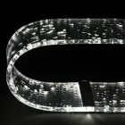 Lámpara de Mesa de Cristal Acrílico y Hoja de Oro, Plata o Cobre - Gnassi viadurini