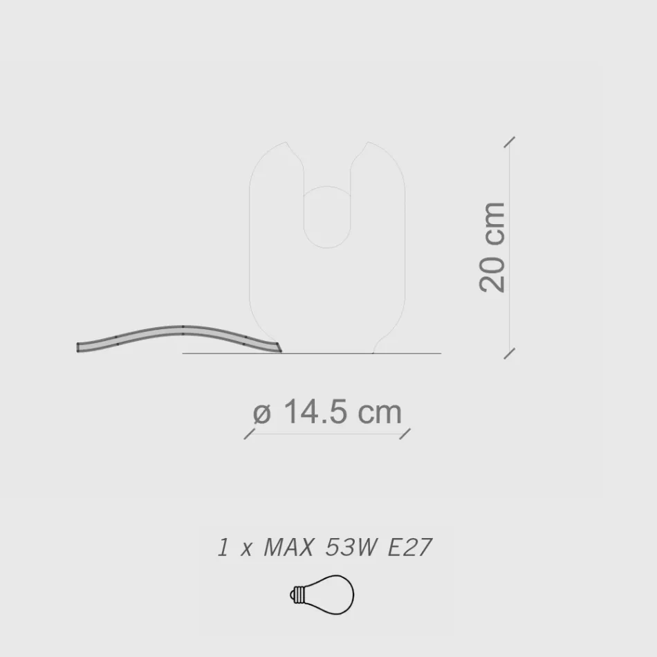 Lámpara de mesa de estilo moderno en cerámica Made in Italy - Batucada viadurini