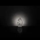 Diseño lámpara de mesa en cristal y acero en forma de huevo de huevo viadurini