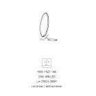 Lámpara de mesa de diseño en aluminio negro y latón Made in Italy - Norma viadurini