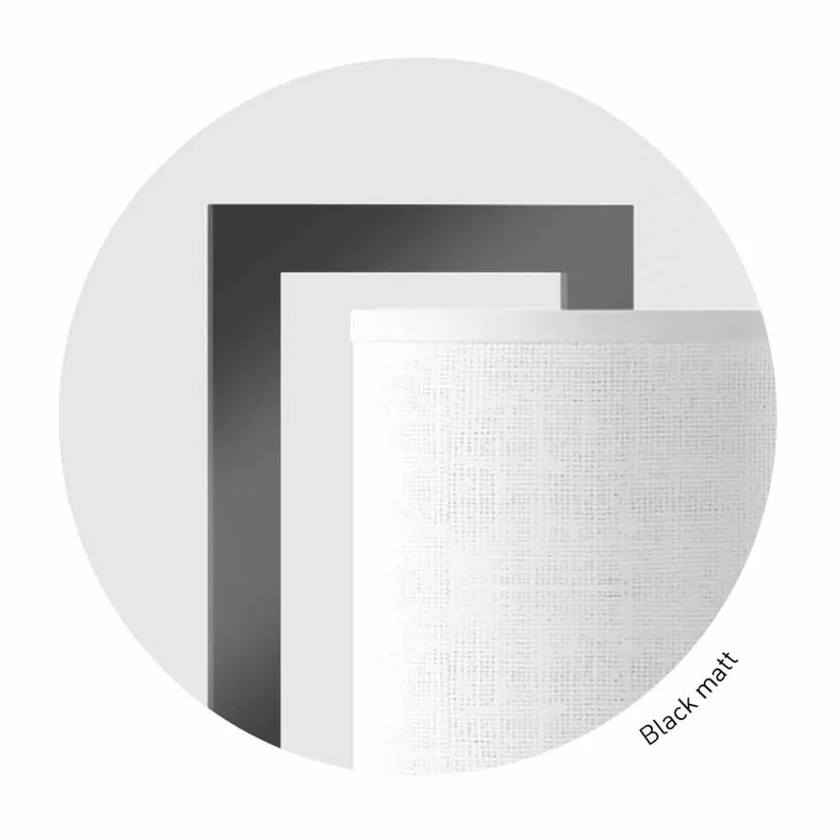 Lámpara de mesa de diseño en metal y lino blanco Made in Italy - Bali viadurini