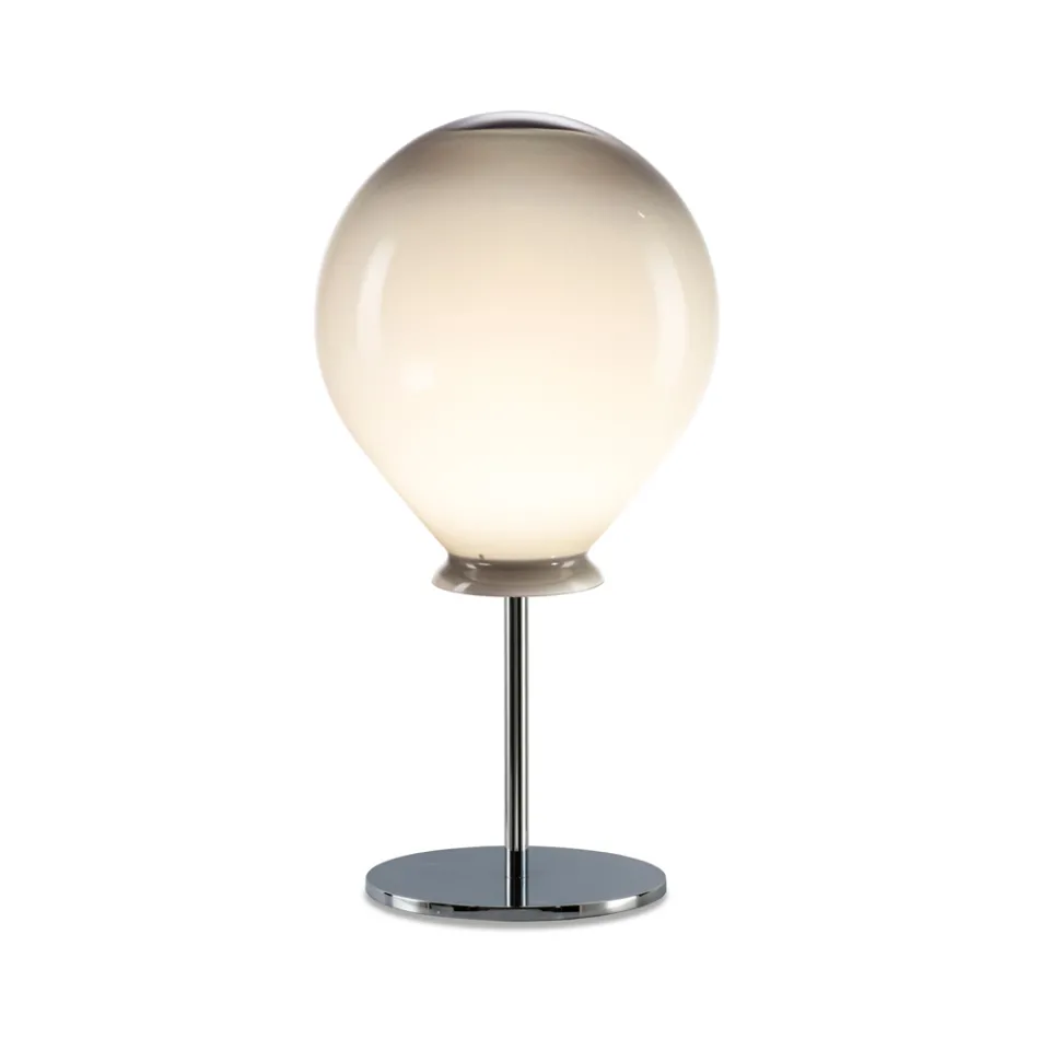 Lámpara de mesa grande de cristal hecha a mano en varios colores, fabricada en Italia - Iride viadurini