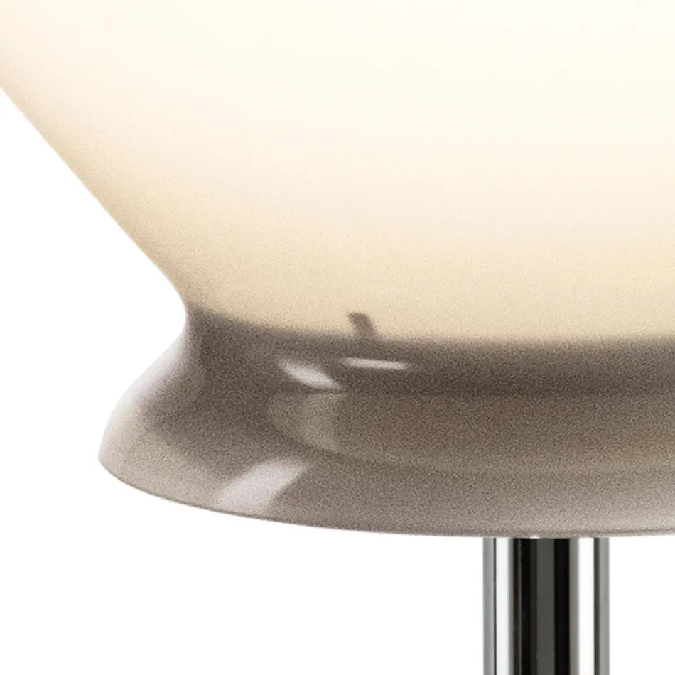 Lámpara de mesa grande de cristal hecha a mano en varios colores, fabricada en Italia - Iride viadurini
