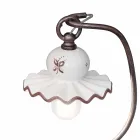 Lámpara de mesa de cerámica artesanal decorada a mano - Roma viadurini