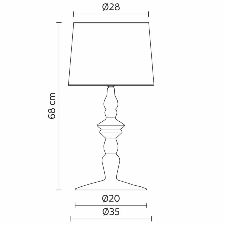 Lámpara de Sobremesa en Cerámica Blanca y Pantalla de Lino 2 Dimensiones - Cadabra viadurini