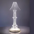 Lámpara de mesa Aurel de plexiglás en dos tamaños, fabricada en Italia. viadurini