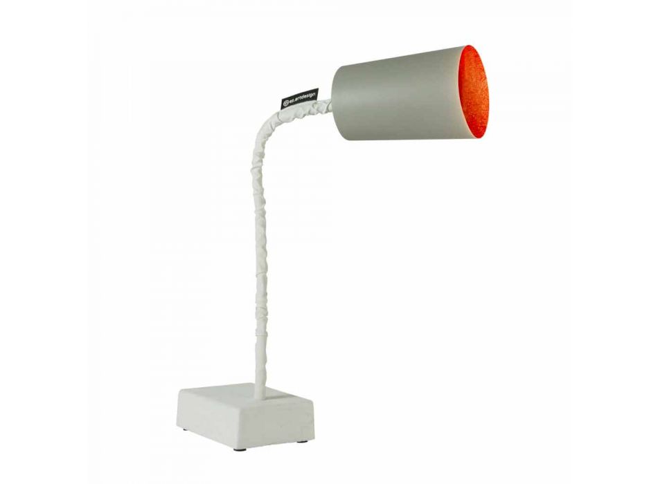 Lámpara de mesa In-es.artdesign Paint T2 vástago de cemento flexible viadurini