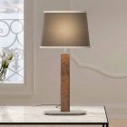 Lámpara de mesa de metal con pantalla de tela Made in Italy - Jump viadurini
