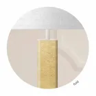 Lámpara de mesa de metal con pantalla de tela Made in Italy - Jump viadurini