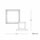 Lámpara de mesa de latón y resina con base de mármol Made in Italy - Quizza viadurini