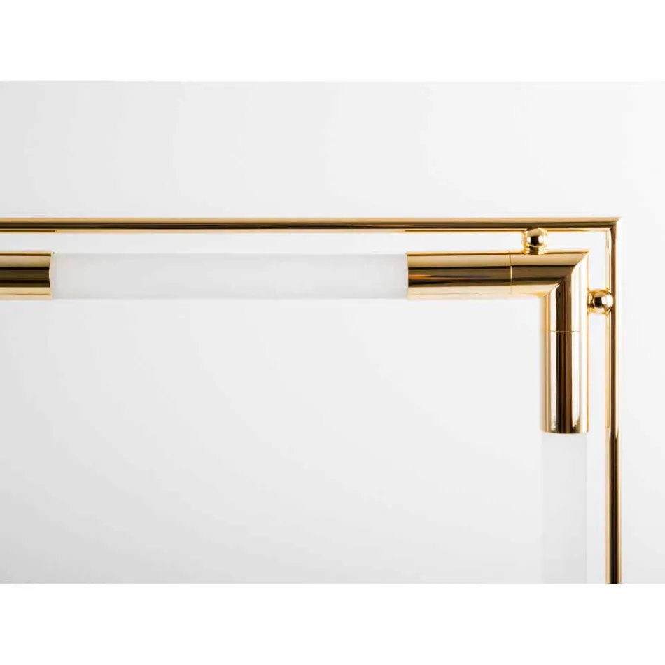 Lámpara de mesa de latón y resina con base de mármol Made in Italy - Quizza viadurini