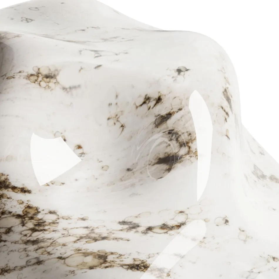 Lámpara de mesa de latón oscuro y cristal de piedra Made in Italy - Bottega viadurini