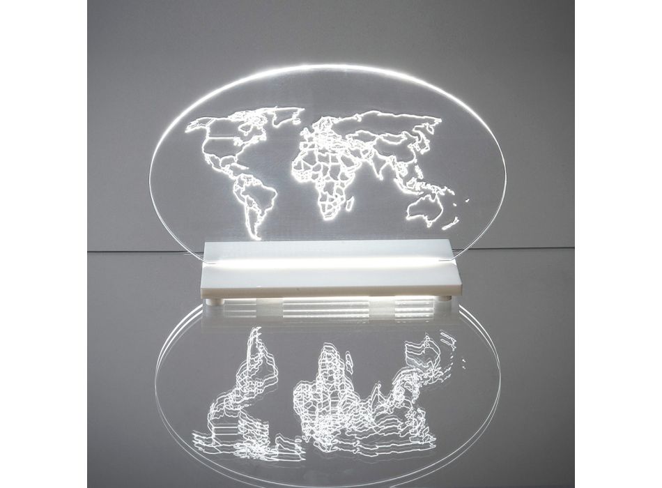Lámpara de mesa LED de plexiglás Made in Italy - Rapunzel viadurini