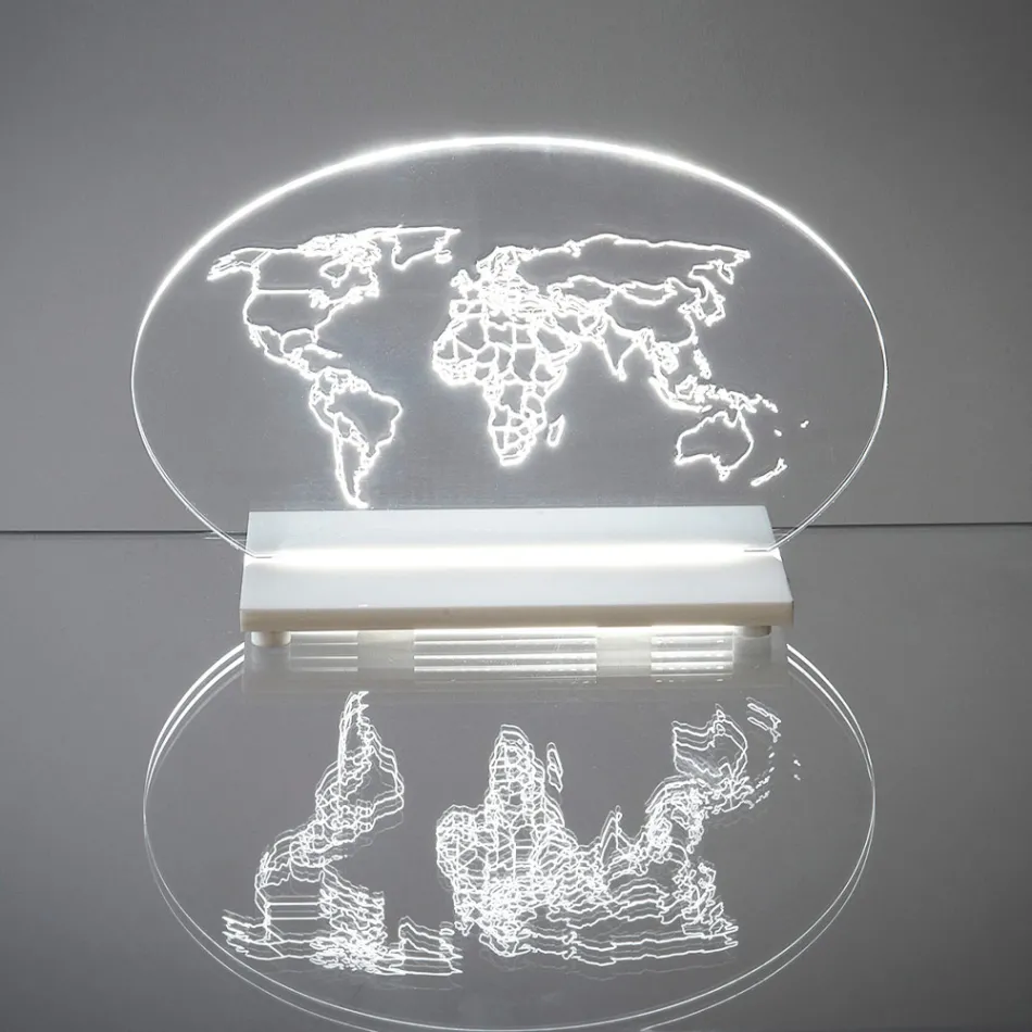 Lámpara de mesa LED de plexiglás Made in Italy - Rapunzel viadurini