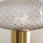 Lámpara de mesa de vidrio gris Made in Italy - Lucciola viadurini