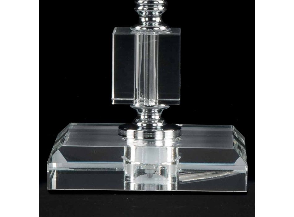 Lámpara en el vector de cristal transparente y cristal Ivy, fabricado en Italia viadurini