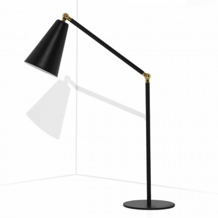 Lámpara de mesa moderna con estructura metálica Made in Italy - Zaira viadurini