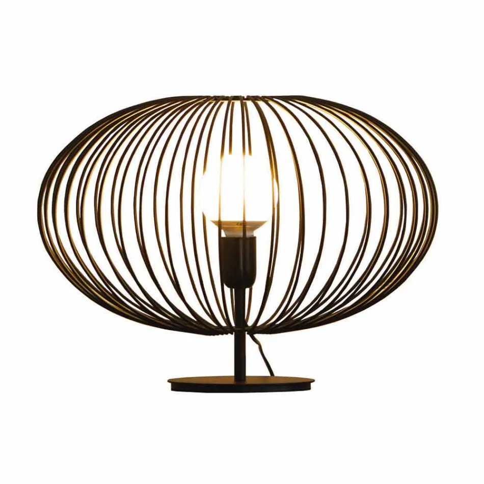 Lámpara de mesa moderna de acero pintado, Ø48xH35 cm, Gabriella viadurini