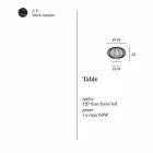 Lámpara de mesa moderna de acero pintado, Ø48xH35 cm, Gabriella viadurini